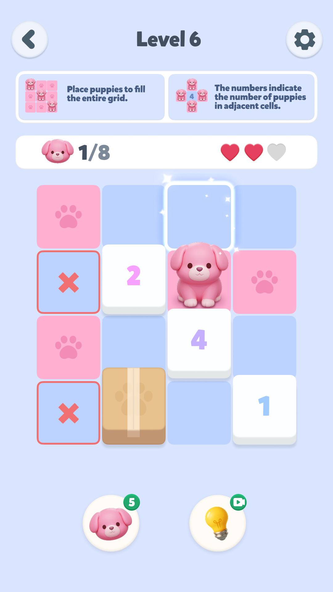 Dog Footprints: Logic Puzzle Game Screenshot 1