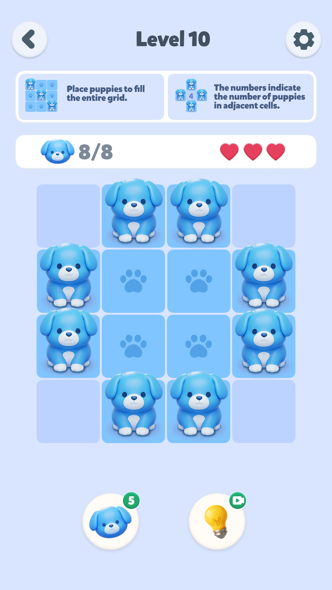 Dog Footprints: Logic Puzzle Game Screenshot 2